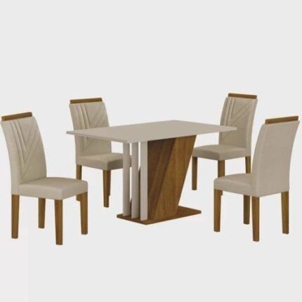 Conjunto Sala de Jantar com 4 Cadeiras Miami