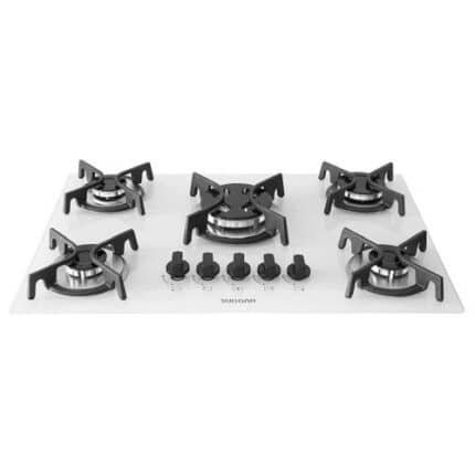 Cooktop Mesa De Vidro 5 Queimadores à Gás Suggar Br Bivolt