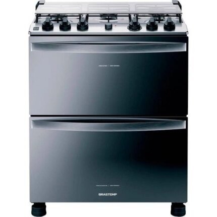Fogão de Piso Brastemp BFD5NCR 5 Bocas Duplo Forno Inox - 110v