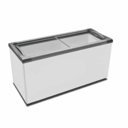 Freezer Horizontal Congelados Sorvetes Tampa Vidro de Correr 404L NF55 para Sorveterias Metalfrio