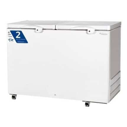 Freezer Horizontal Fricon 411L HCED411 Dupla Ação, Rodízio Duplo Giratório, Branco