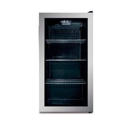 Frigobar Suggar 88L Porta De Vidro 127v Inox - FB8811IX